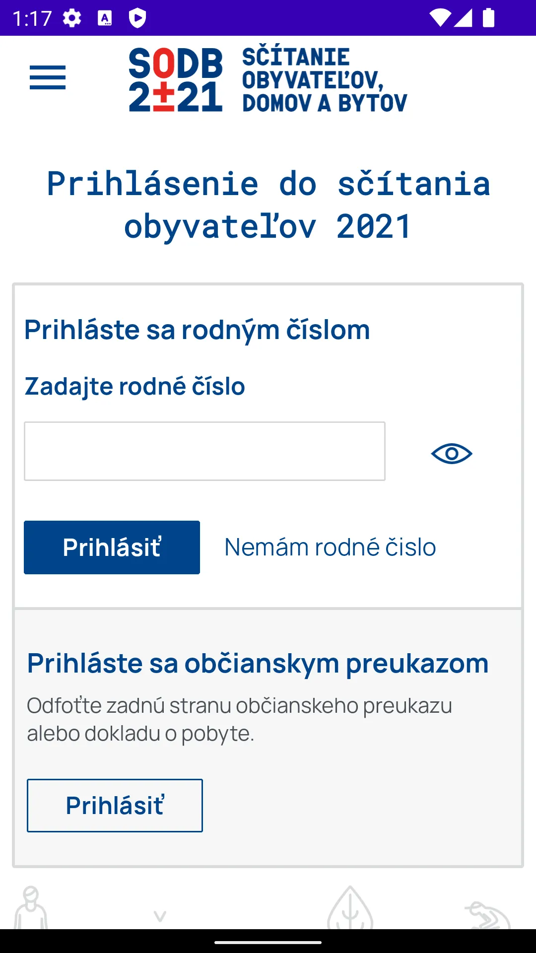 SODB 2021 Android census application screenshot 3.