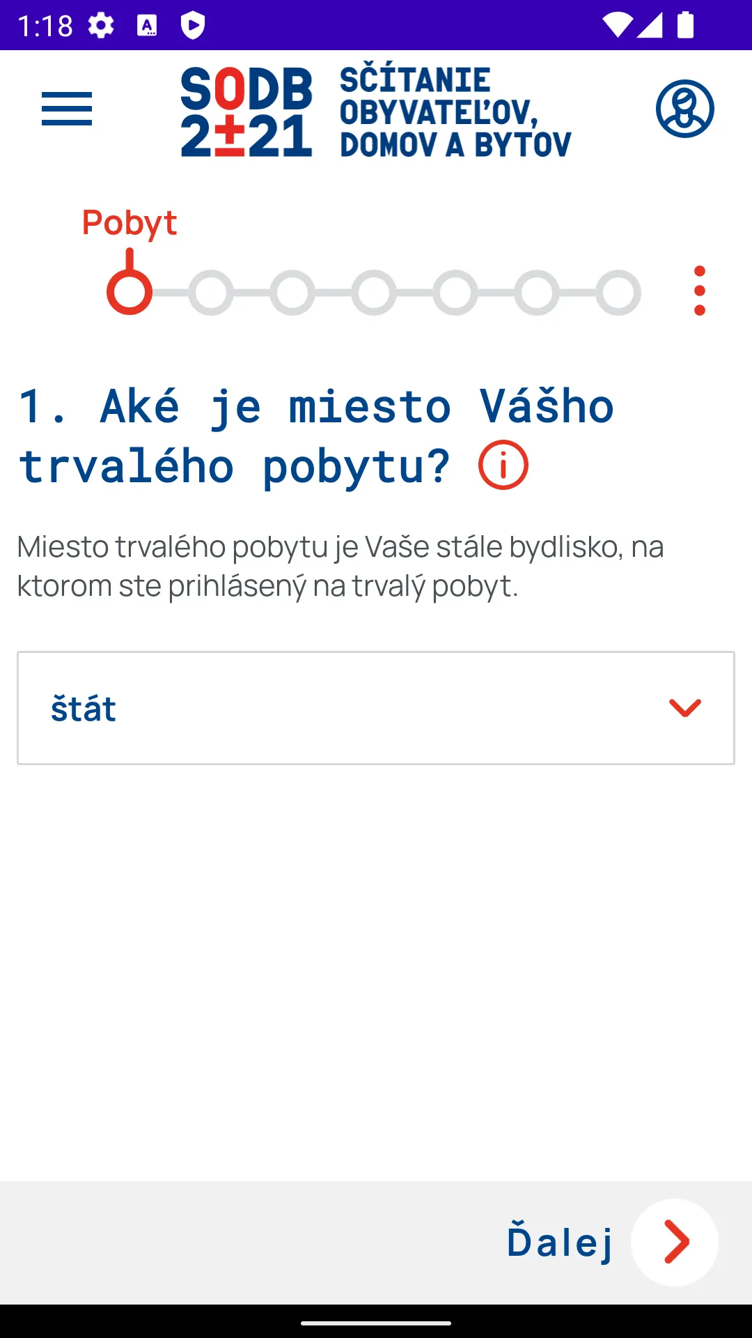 SODB 2021 Android census application screenshot 5.