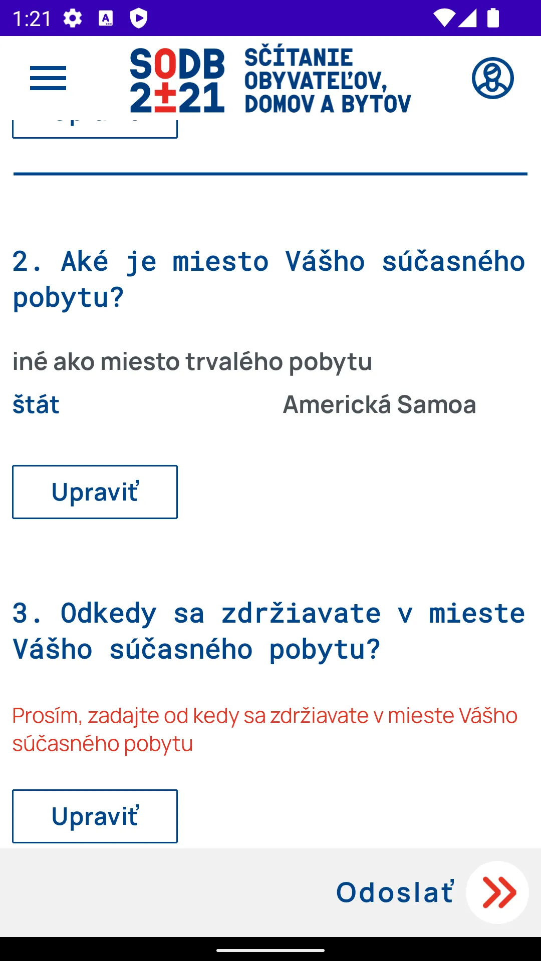 SODB 2021 Android census application screenshot 15.