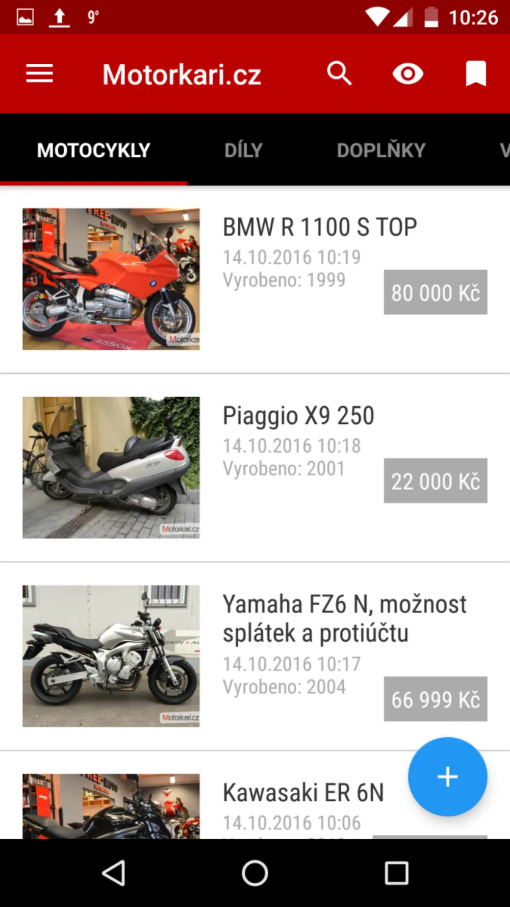 Motorkari.cz Android Google Play screenshot 2.