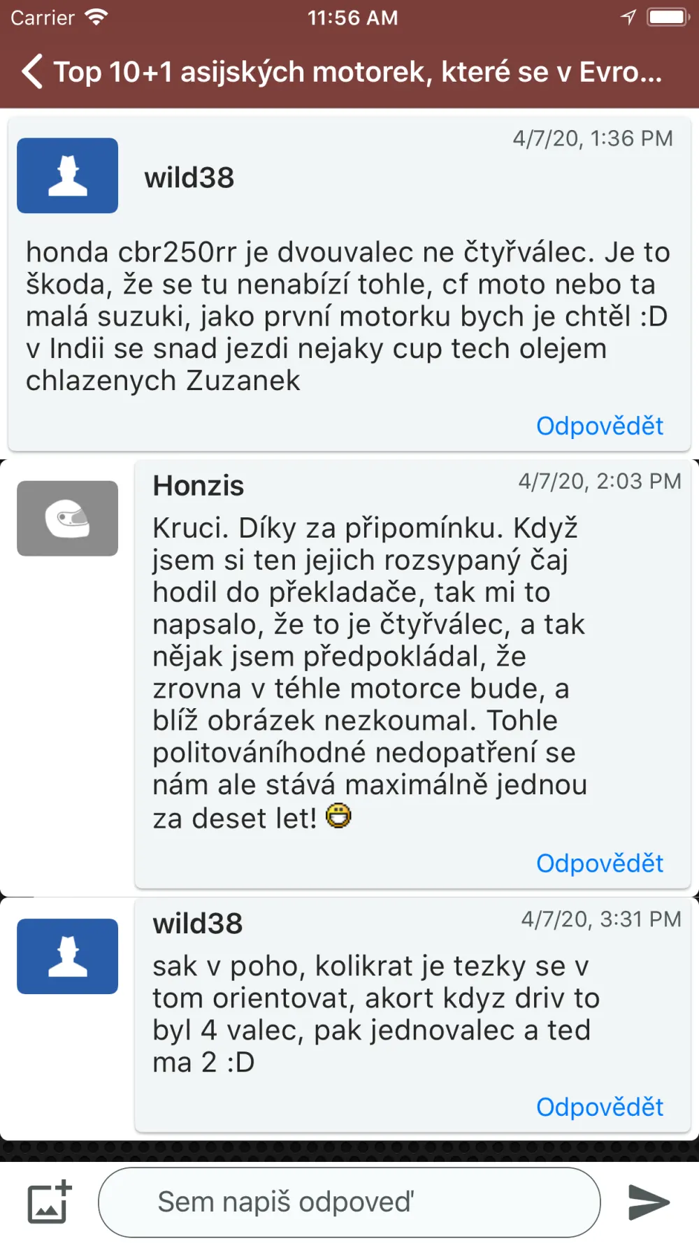 Captura de pantalla 3 de Motorkari.cz iPhone App Store.
