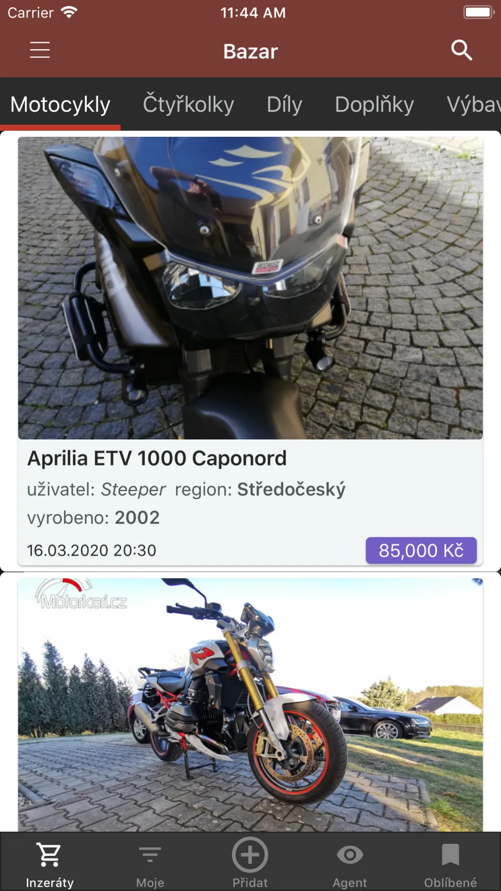 Captura de pantalla 5 de Motorkari.cz iPhone App Store.