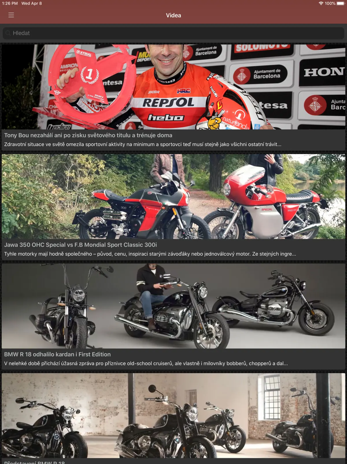 Captura de pantalla 2 de Motorkari.cz iPad App Store.