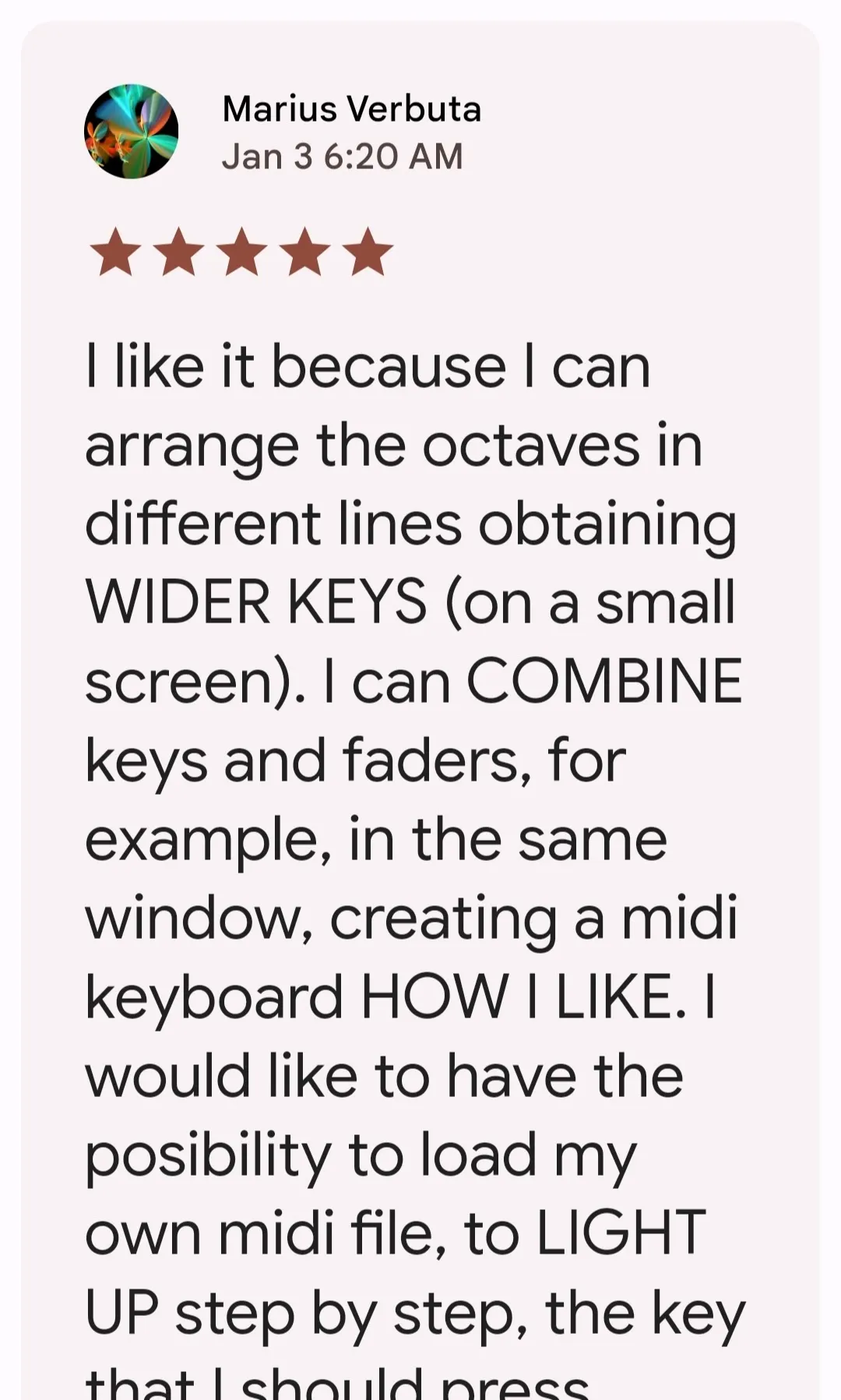 MIDI Controller customer review 2.