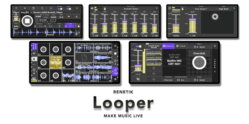 Audio Looper feature artwork presenting its Android interface.