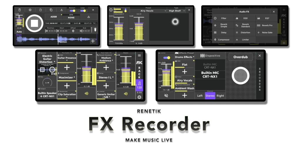 Audio Recorder feature artwork presenting its Android interface.
