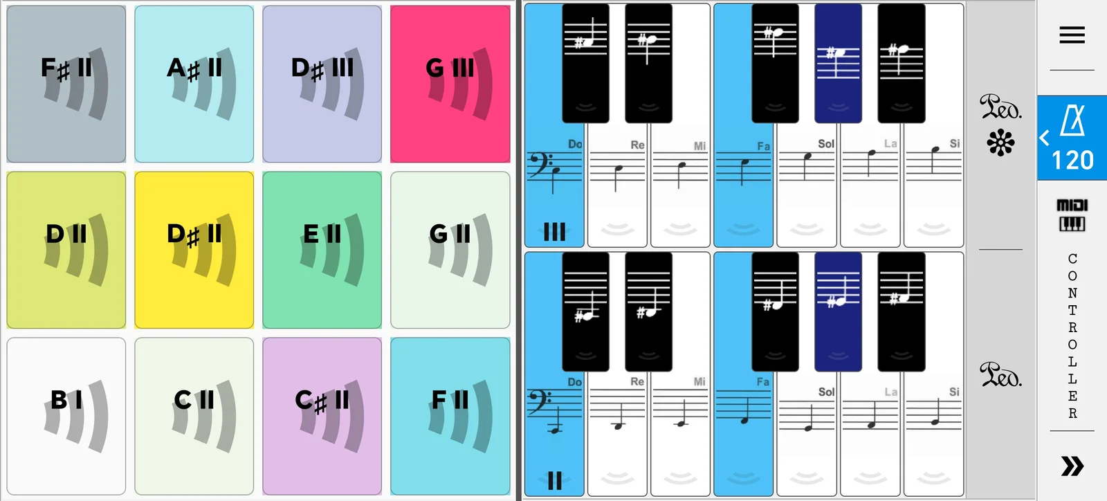 MIDI Controller Google Play promotional screenshot.